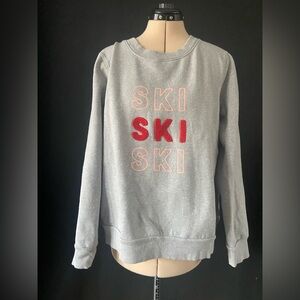 1901 Nordstrom Gray SKI Graphic Women's Sweater size xxl